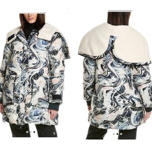 Sweaty Betty Matterhorn Parka Blue Glacier Print Women's size XL